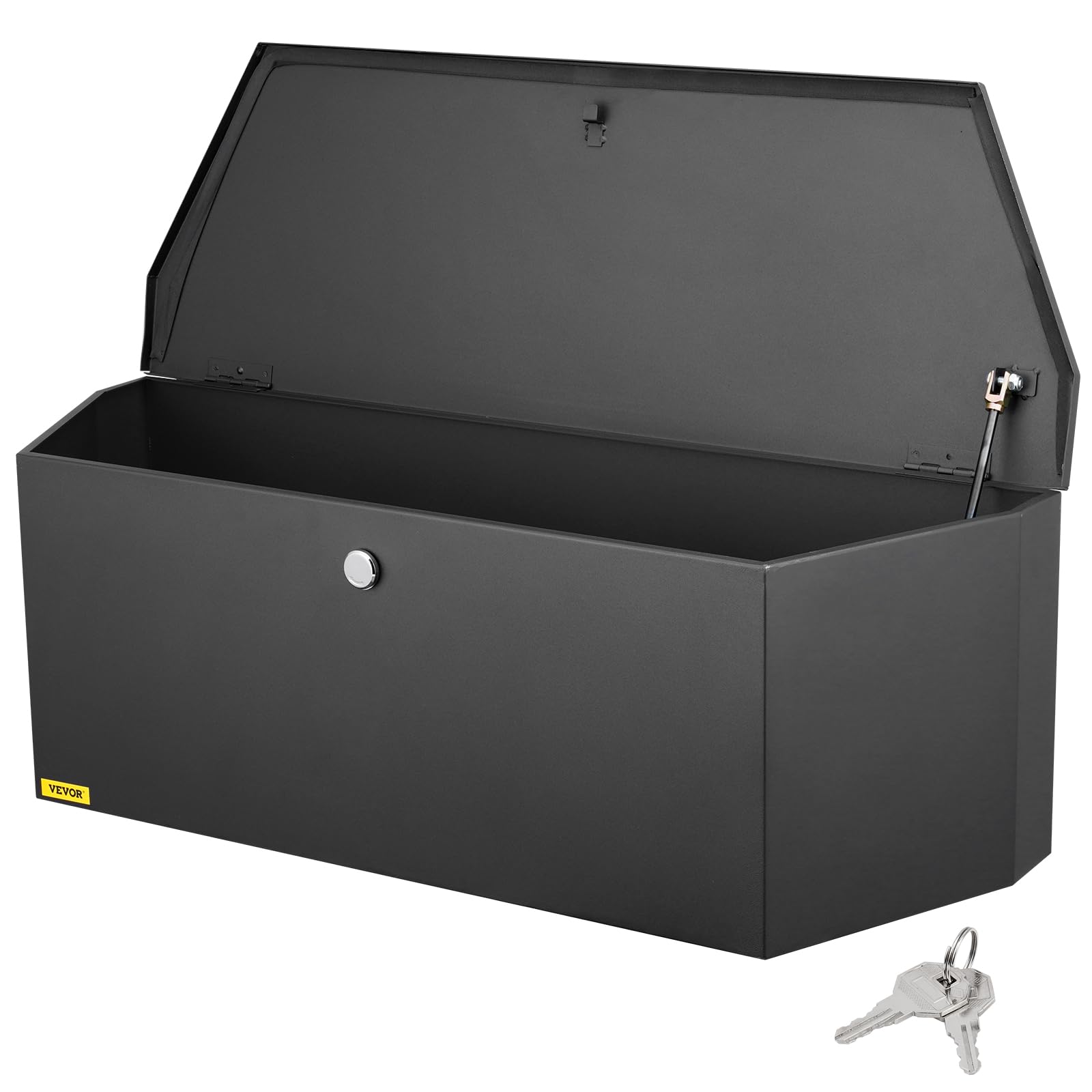 Version 1.0.0 VEVOR Trailer Tongue Box, Heavy Duty Trailer Tongue Tool Box Storage Organizer with Lock & Keys, Utility Tool Chest for Pickup Truck Bed, RV, SUV, Off-Road Vehicle, Steel, 36" x 12" x 12" - Image 1