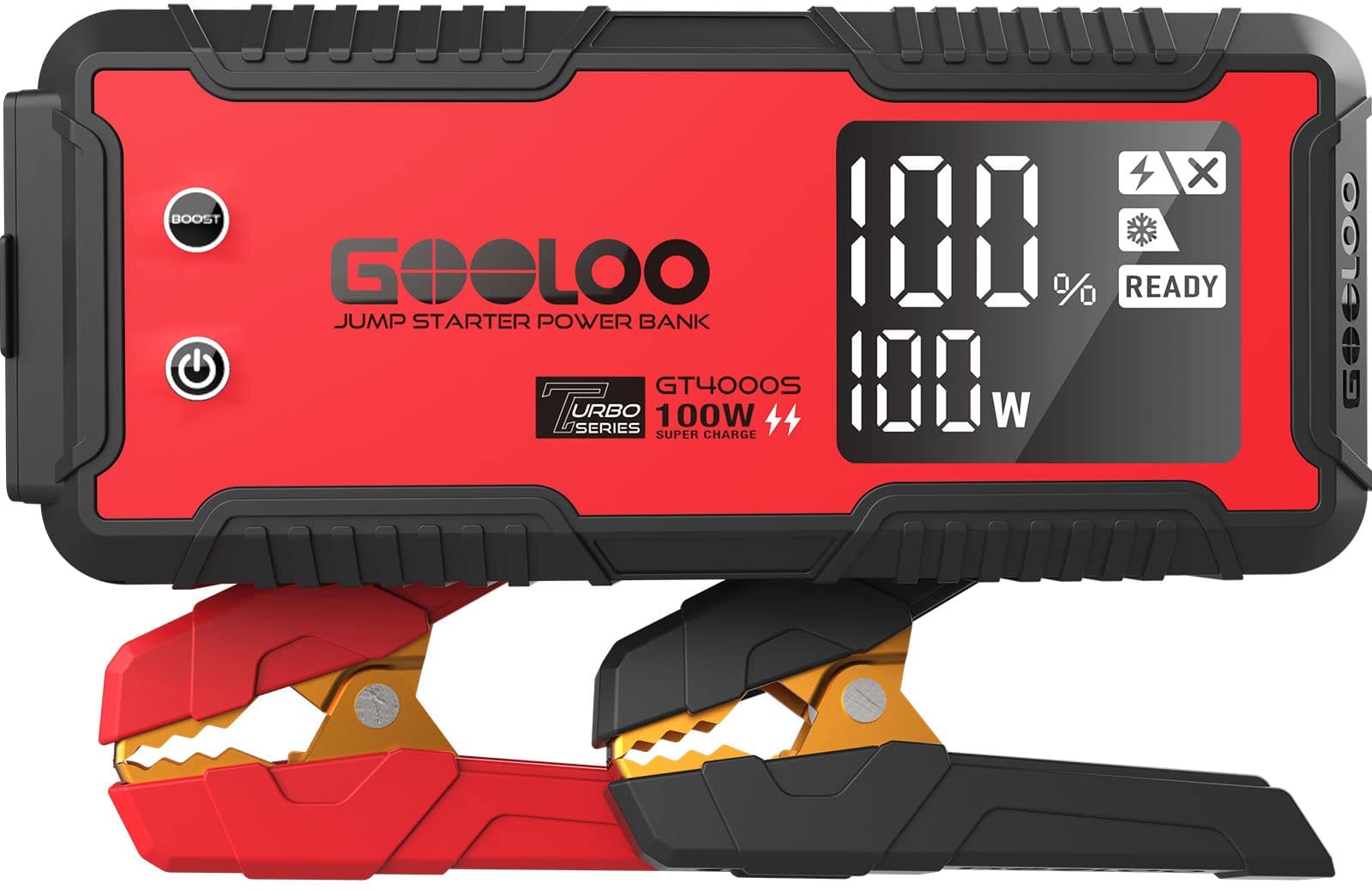 Version 1.0.0 GOOLOO GT4000S Jump Starter 4000 Amp Car Starter 100W Two-Way Fast-Charging Portable Car Battery Charger Booster Pack for 10L Diesel and All Gas Engines, SuperSafe Lithium Jump Box for 12V Vehicles - Image 1