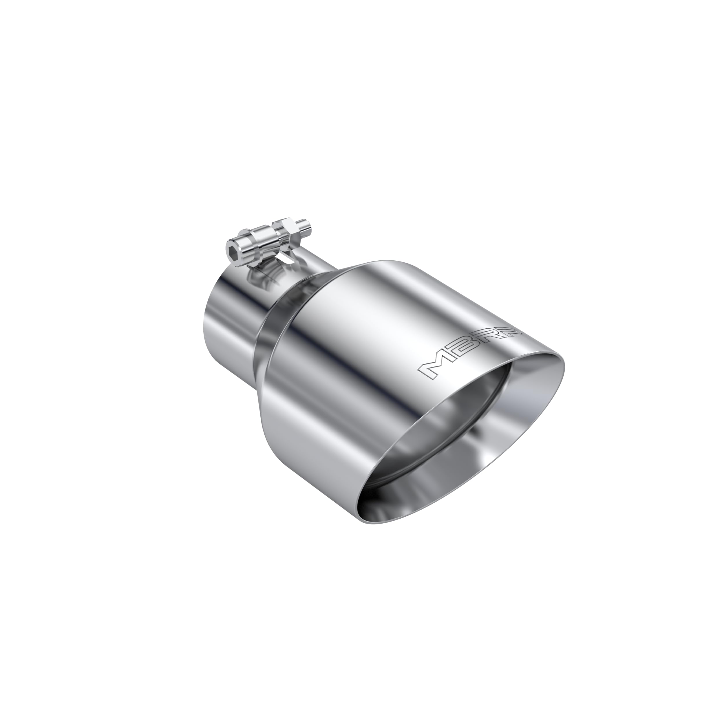 Version 1.0.0 MBRP Universal T304 Stainless Steel Tip 3on ID / 5in OD Out / 8in Length Angle Cut Dual Wall - Image 1