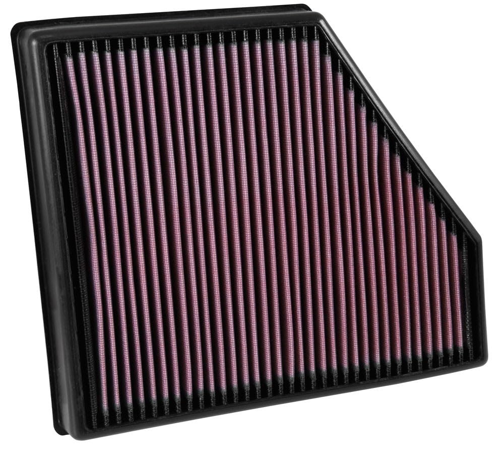 Version 1.0.0 K&N High-Flow Original Lifetime Engine Air Filter: Increase Power: Premium, Washable: Compatible with 2016-2024 Chevrolet: Camaro, SS, ZL1, 33-5047 - Image 1