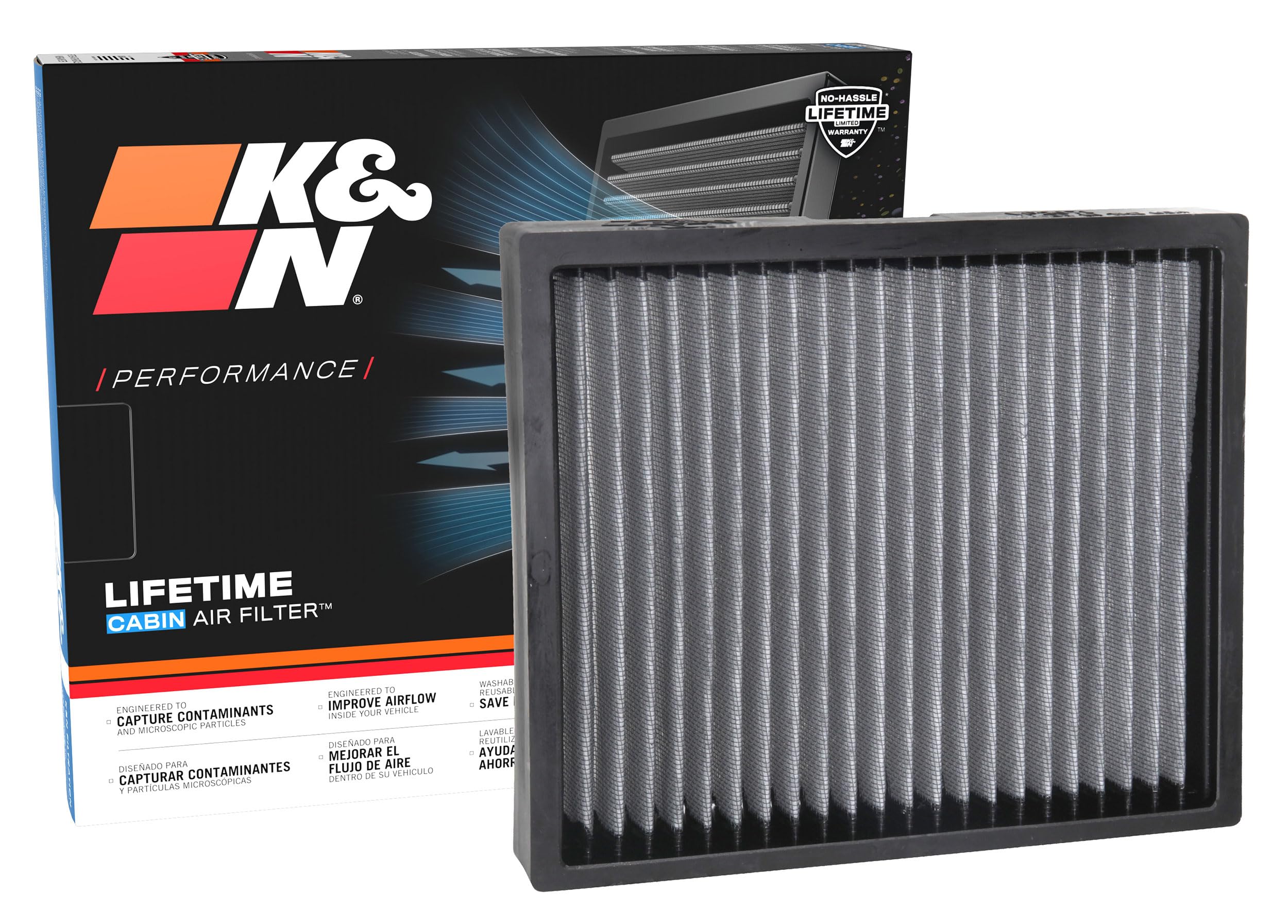 Version 1.0.0 K&N LIFETIME Cabin Air Filter: Premium, Washable, Clean Air for your Cabin: Compatible with 2014-2025 Acura/Buick/Chervolet/Cadillac: (See Product Description for Select Models), VF2071 - Image 1