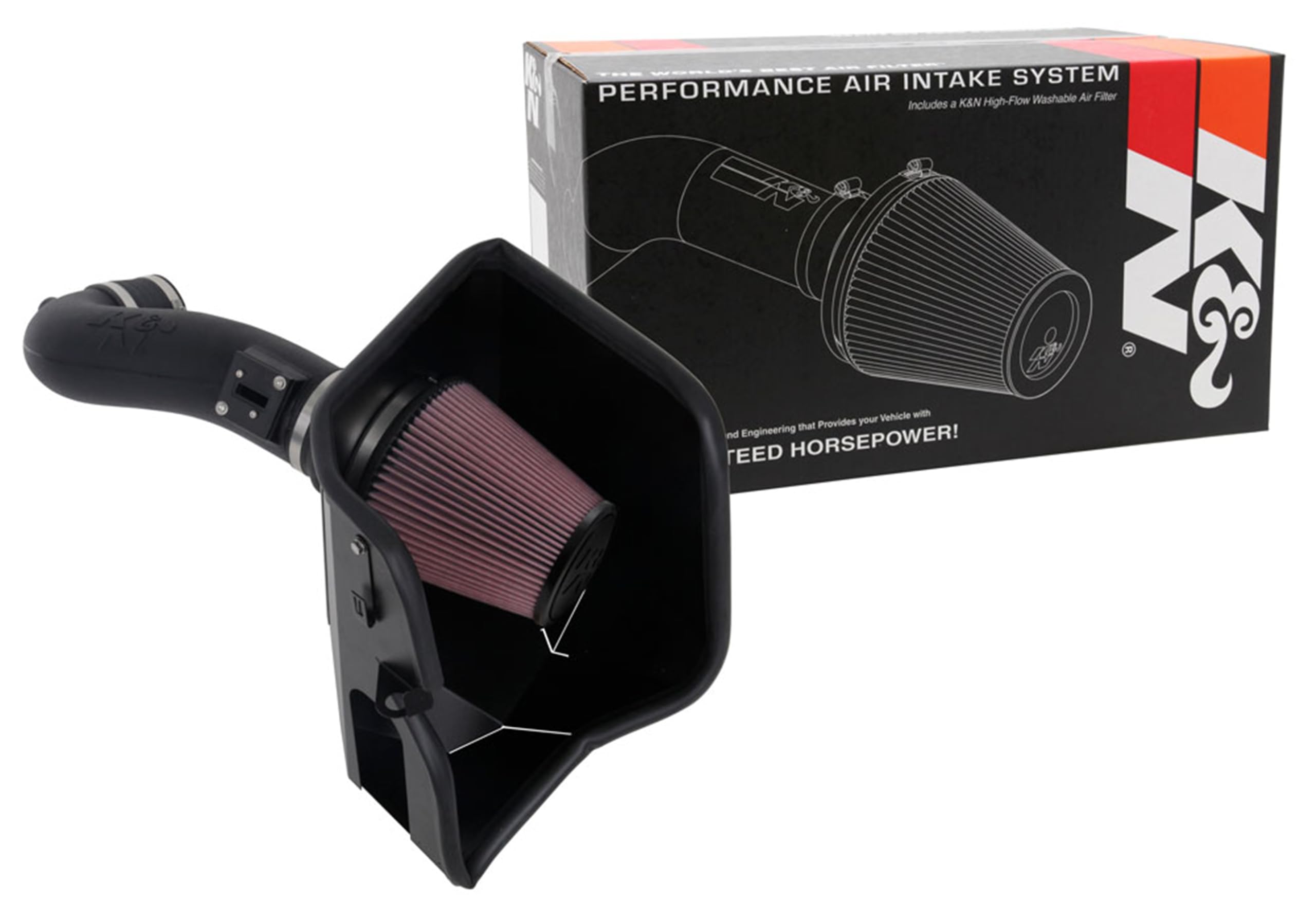 Version 1.0.0 K&N Cold Air Intake System: High-Flow Air Filter, Increase Performance & Towing: Compatible with 2019-2025 Chevy/GMC/Cadillac Silverado 1500, Suburban, Tahoe, Sierra 1500, Yukon, Escalade, 63-3110 - Image 1