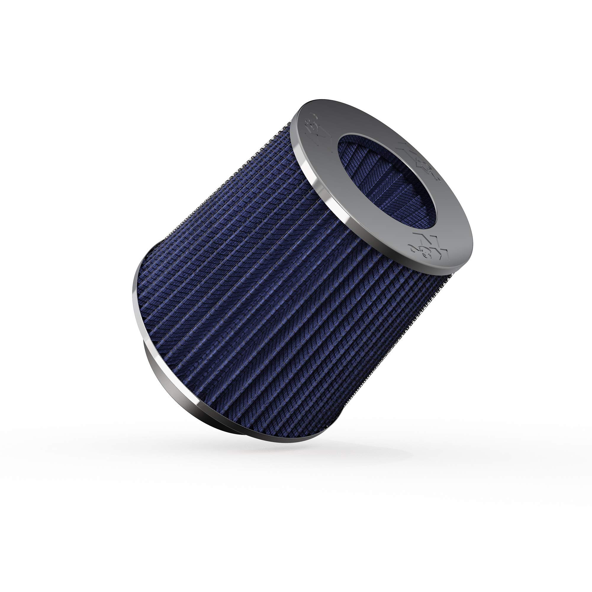 Version 1.0.0 K&N High-Flow Original Lifetime Universal Clamp-On Air Filter: Performance, Premium, Washable: Flange Diameter: 4 In, Filter Height: 5.5 In, Flange Length: 1.125 In, Shape: Round Tapered, RG-1001BL - Image 1